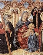 Madonna and Child between Sts Andrew and Prosper (detail) fg GOZZOLI, Benozzo